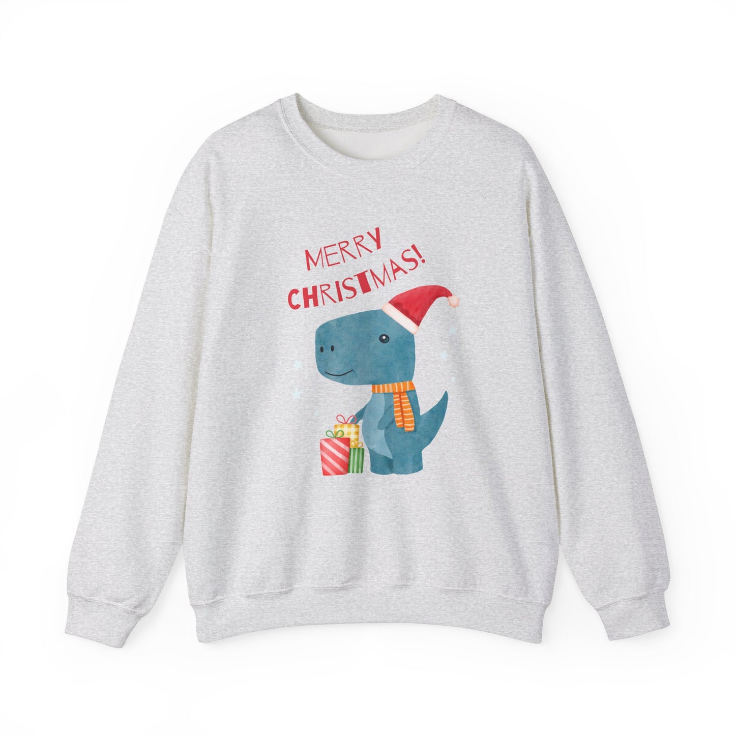 Unisex Heavy Blend Crewneck Sweatshirt Merry Christmas Dino 🎄🦖🎁