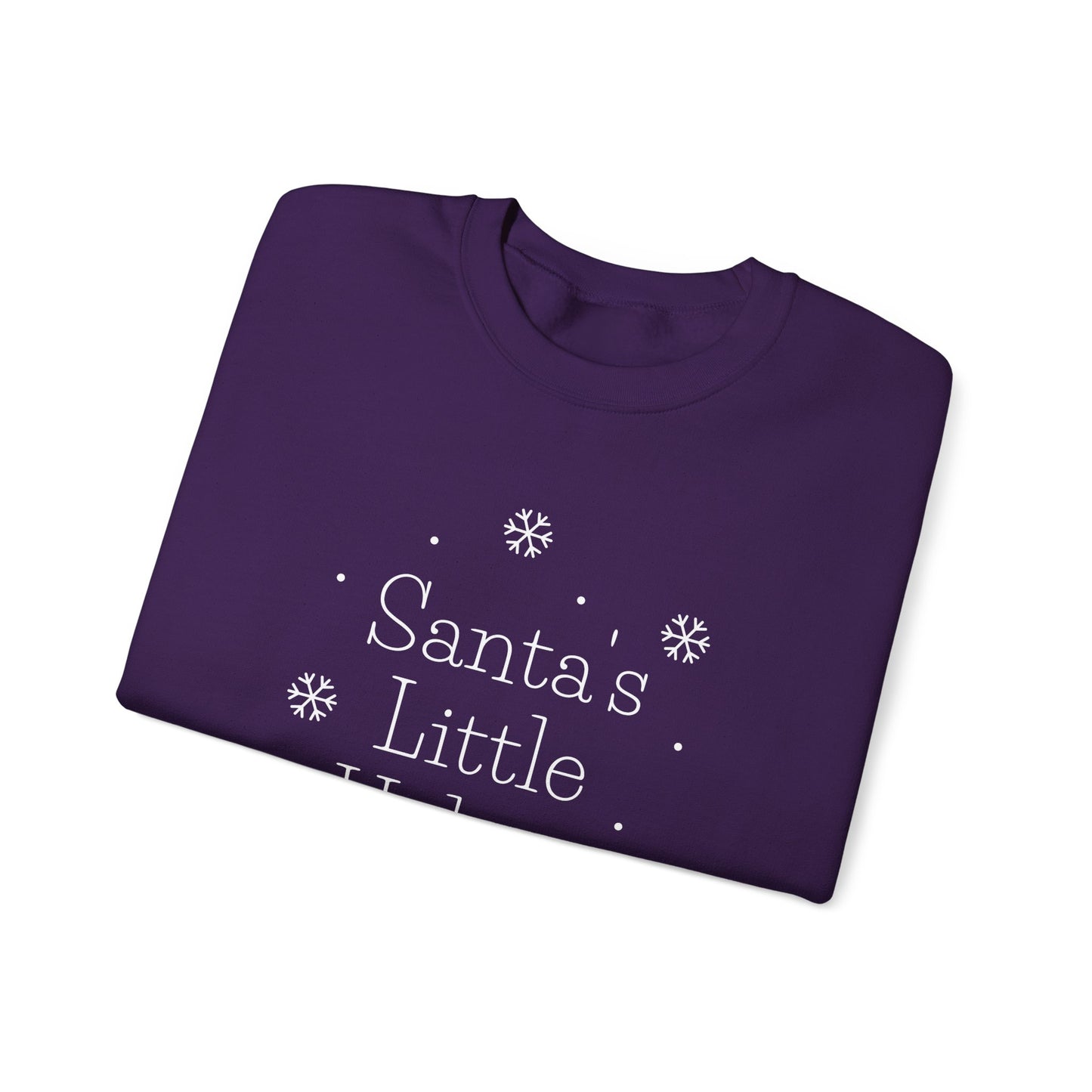 Unisex Heavy Blend Crewneck Sweatshirt Santa's Little Helper with Snowflakes 🎅❄️✨