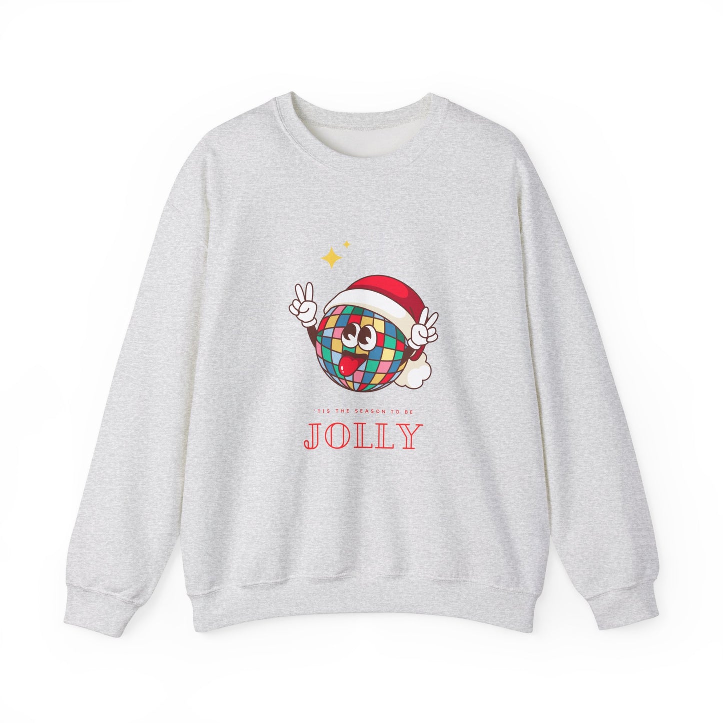 Unisex Heavy Blend Crewneck Sweatshirt Disco Ball Santa Hat 🎉🎅✨