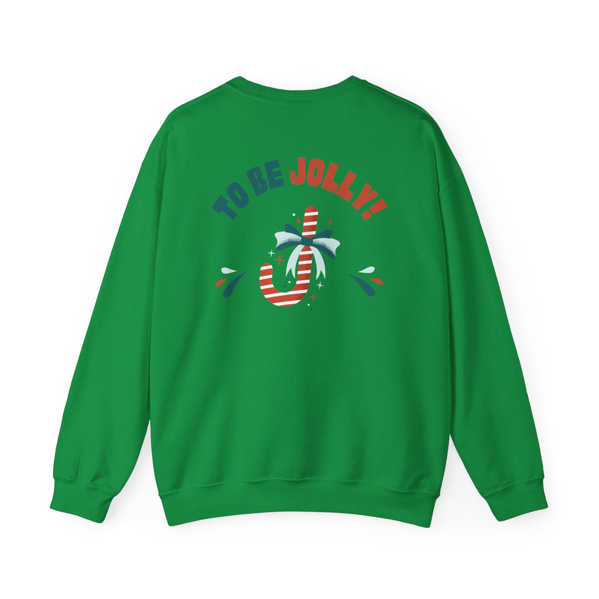 Unisex Heavy Blend Crewneck Sweatshirt 'Tis The Season To Be Jolly with Santa Hat & Lights 🎄✨
