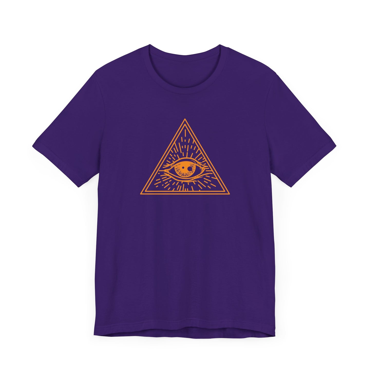 Unisex Jersey Short Sleeve Tee "Eye of Providence" All Seeing Eye Orange Print