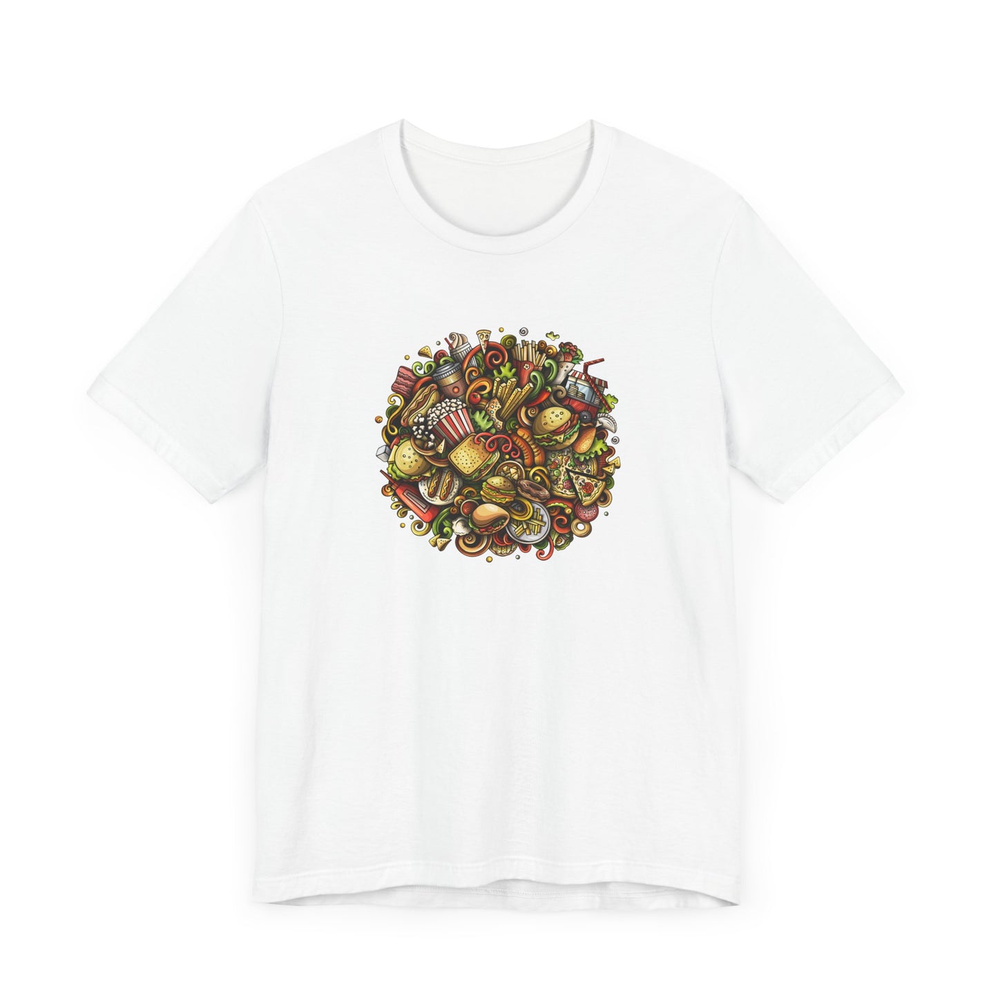 Unisex Jersey Short Sleeve Tee "Fast Food Fiesta" Delicious Circle of Yumminess