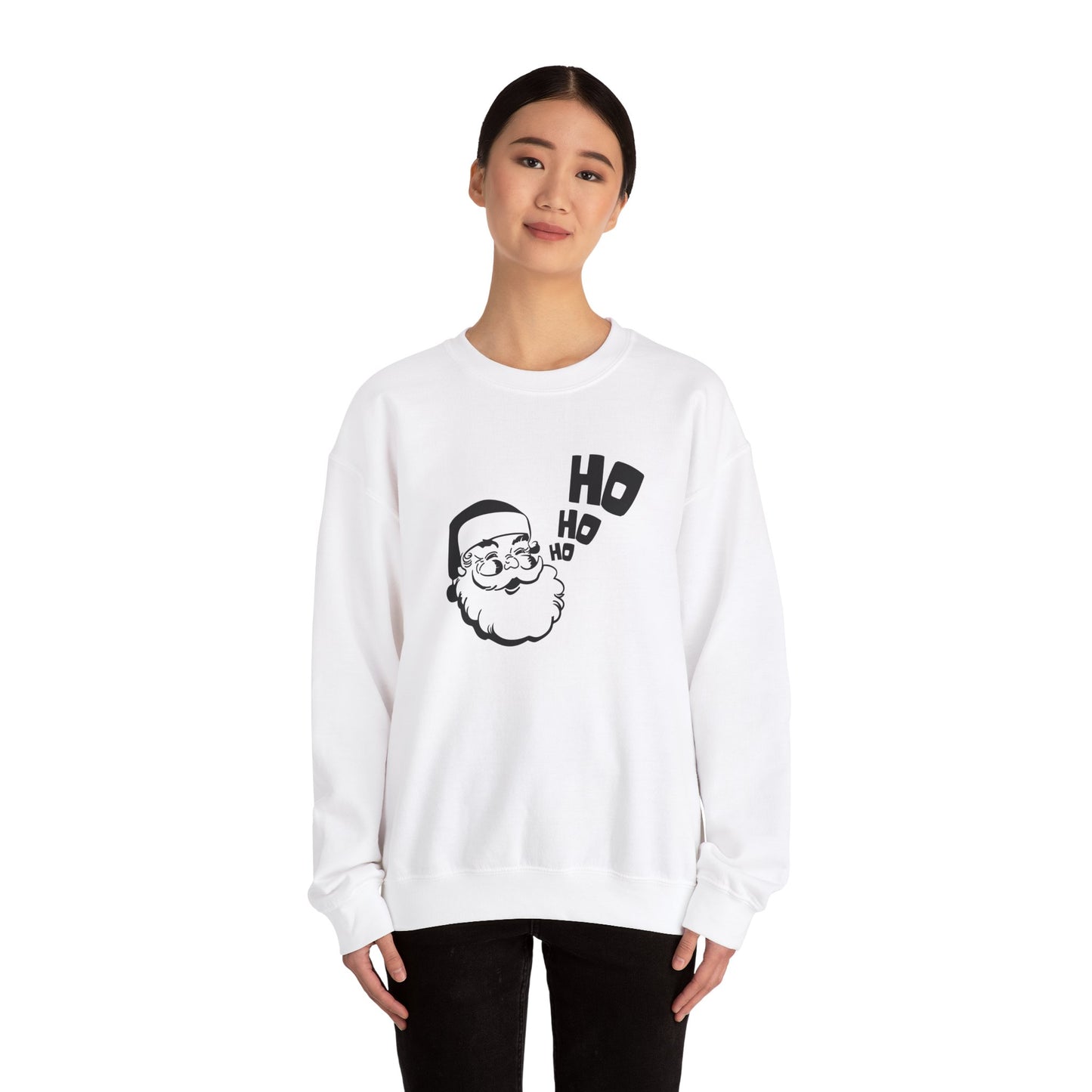 Unisex Heavy Blend Crewneck Sweatshirt Jovial Santa Ho Ho Ho 🎅✨