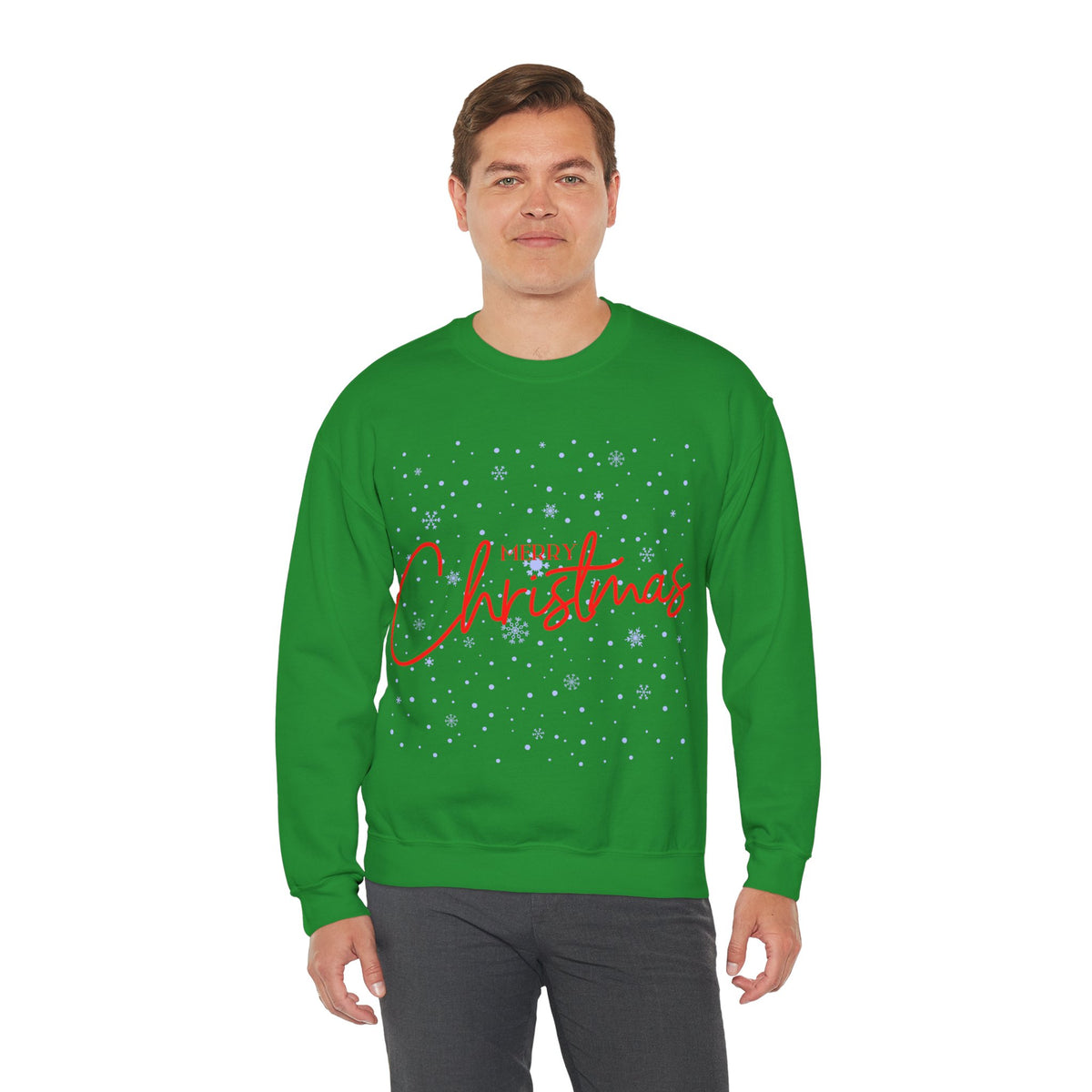 Merry Christmas Snowflakes ❄️🎄✨ Unisex Heavy Blend Crewneck Sweatshirt