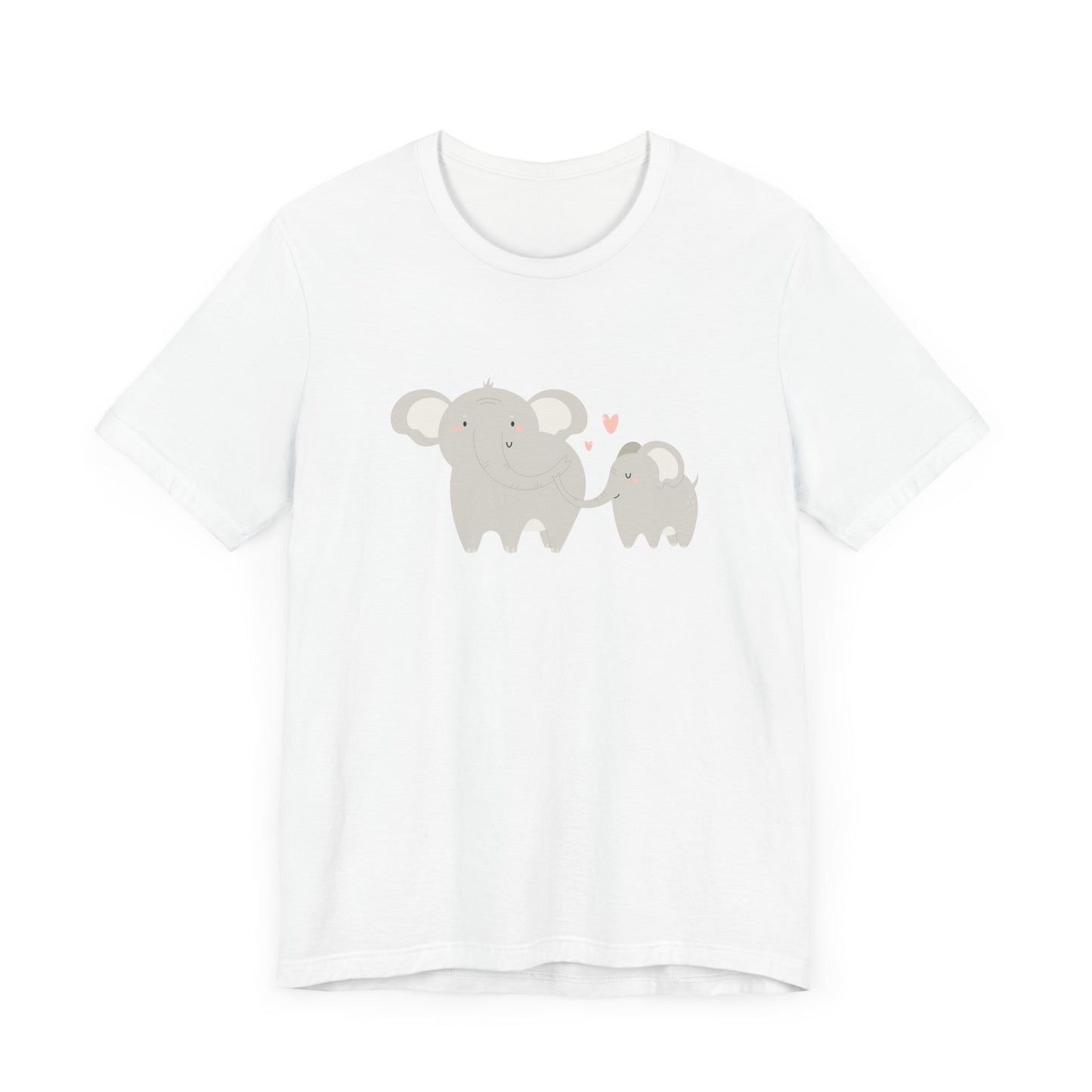 Mommy & Me Ele-fun Sweet Mom and Baby Elephant Unisex Jersey Short Sleeve Tee