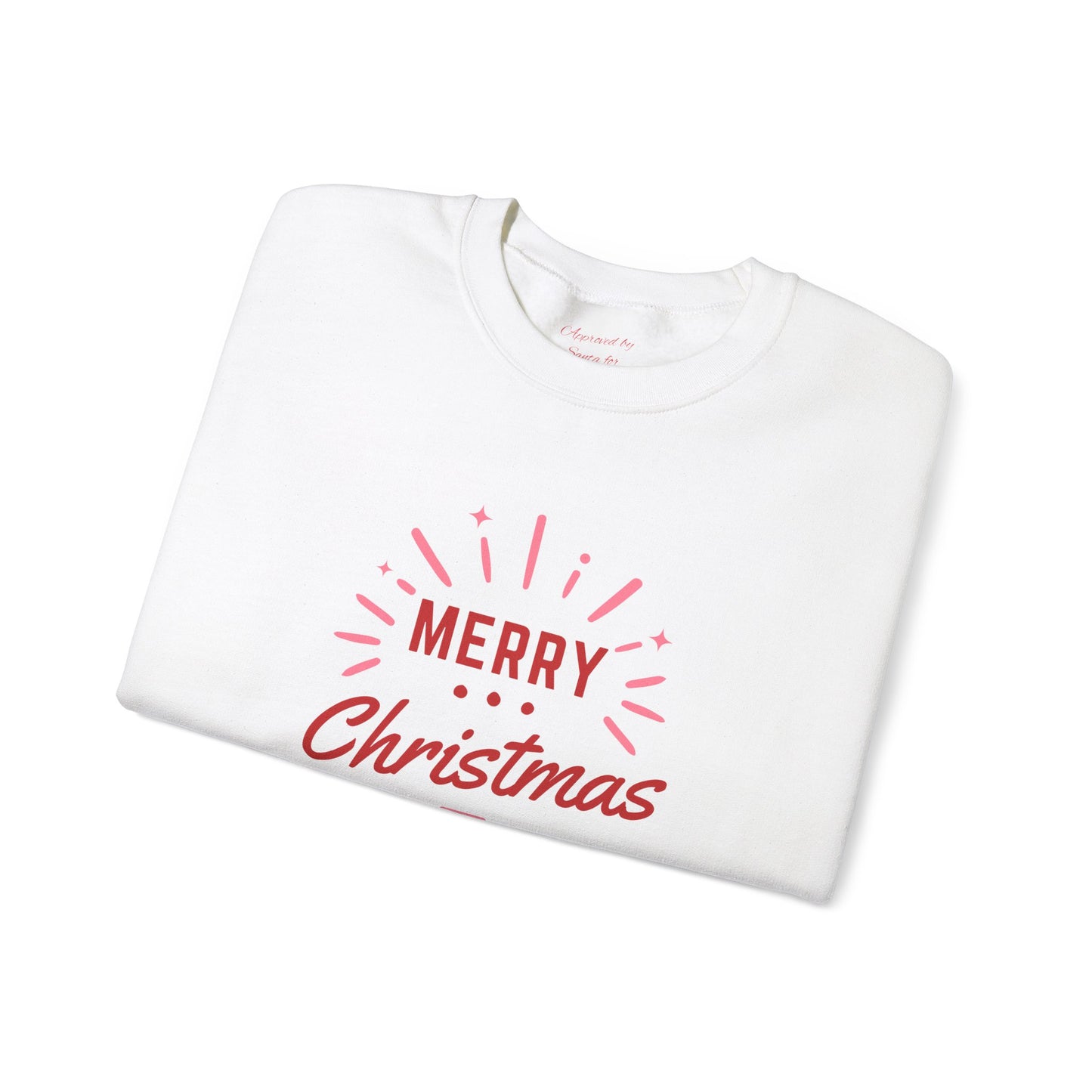 Unisex Heavy Blend Crewneck Sweatshirt Merry Christmas Vibes with Sunburst 🌟🎄✨