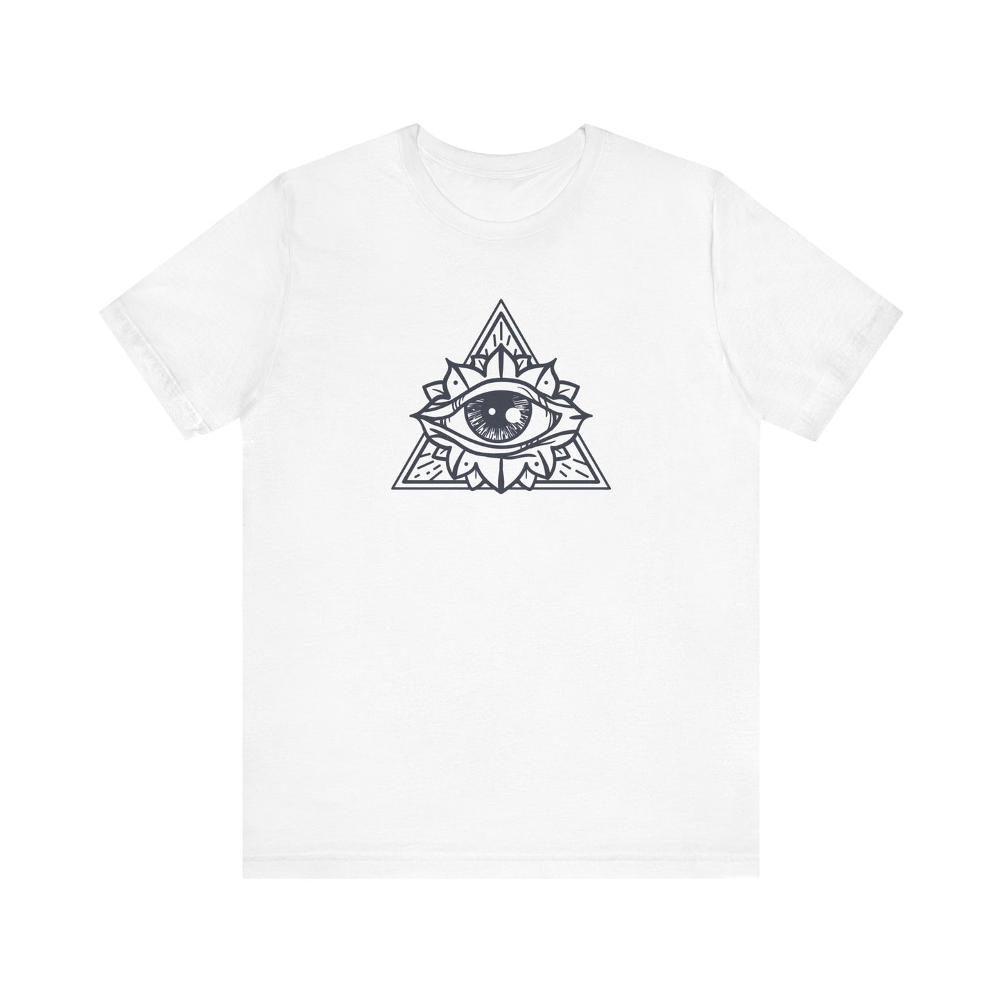 Unisex Jersey Short Sleeve Tee "Eye of Providence" All Seeing Eye Black Print