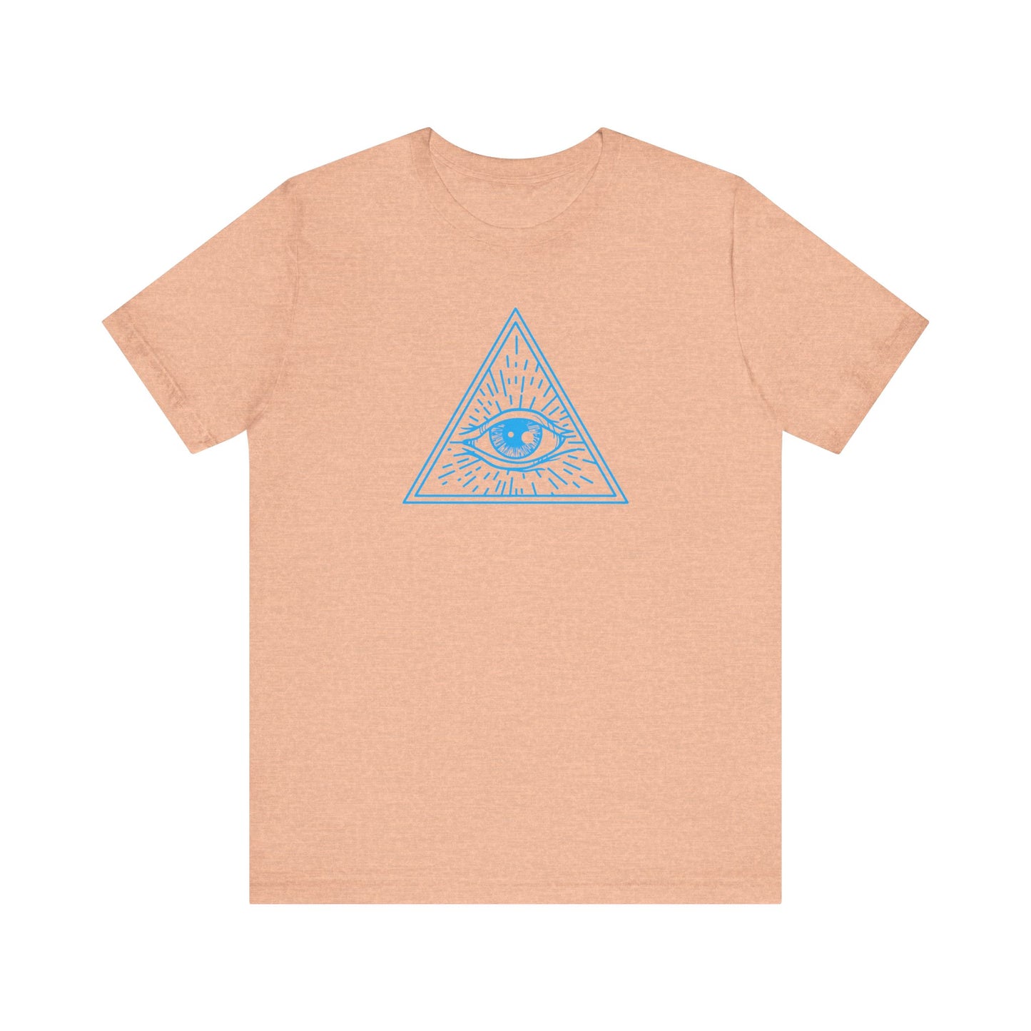 Unisex Jersey Short Sleeve Tee "Eye of Providence" All Seeing Eye Blue Print