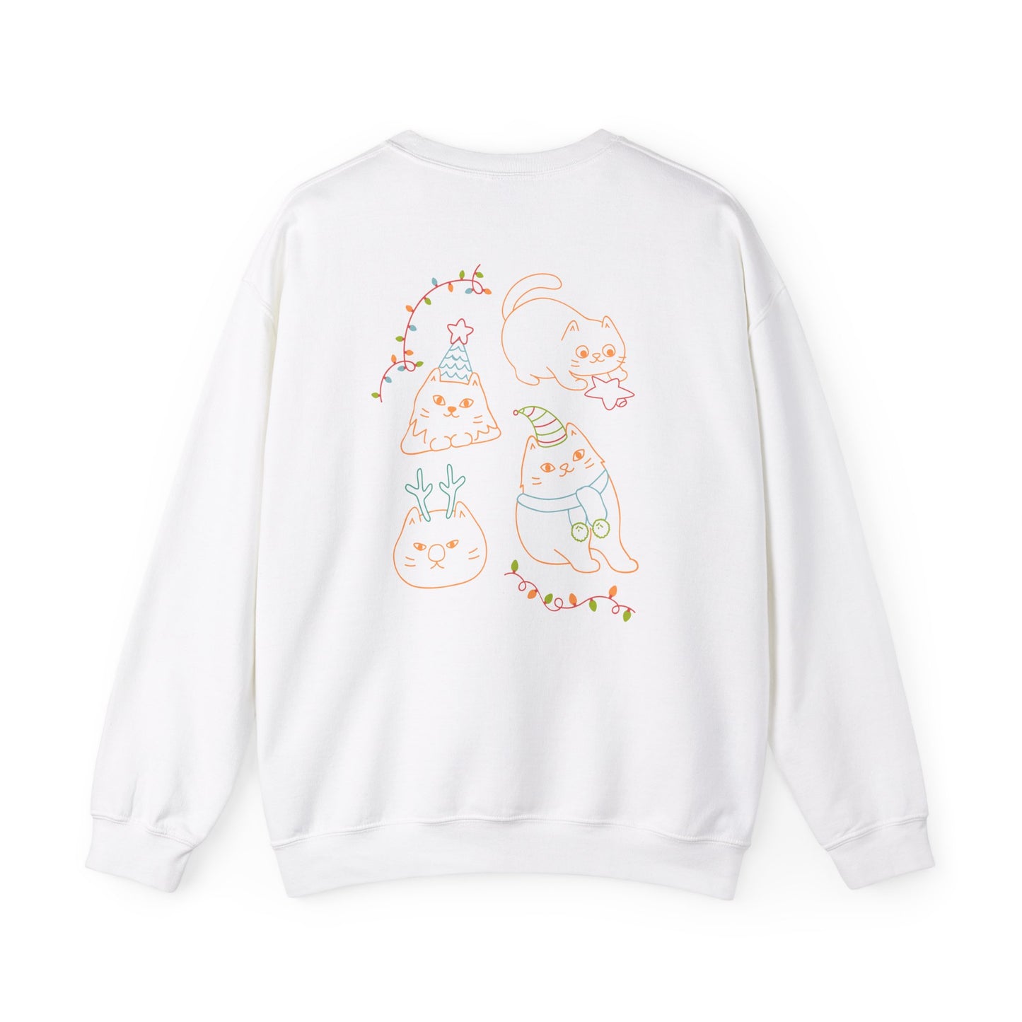 Unisex Heavy Blend Crewneck Sweatshirt May Your Days Be Meowy & Bright 🎄🐱✨