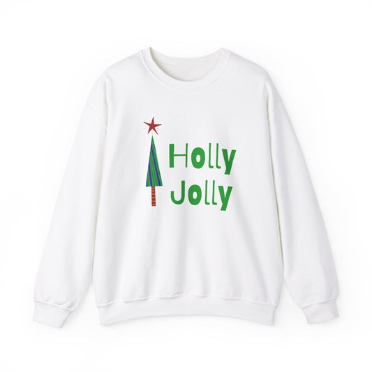 Unisex Heavy Blend Crewneck Sweatshirt Holly Jolly Christmas Tree 🎄✨