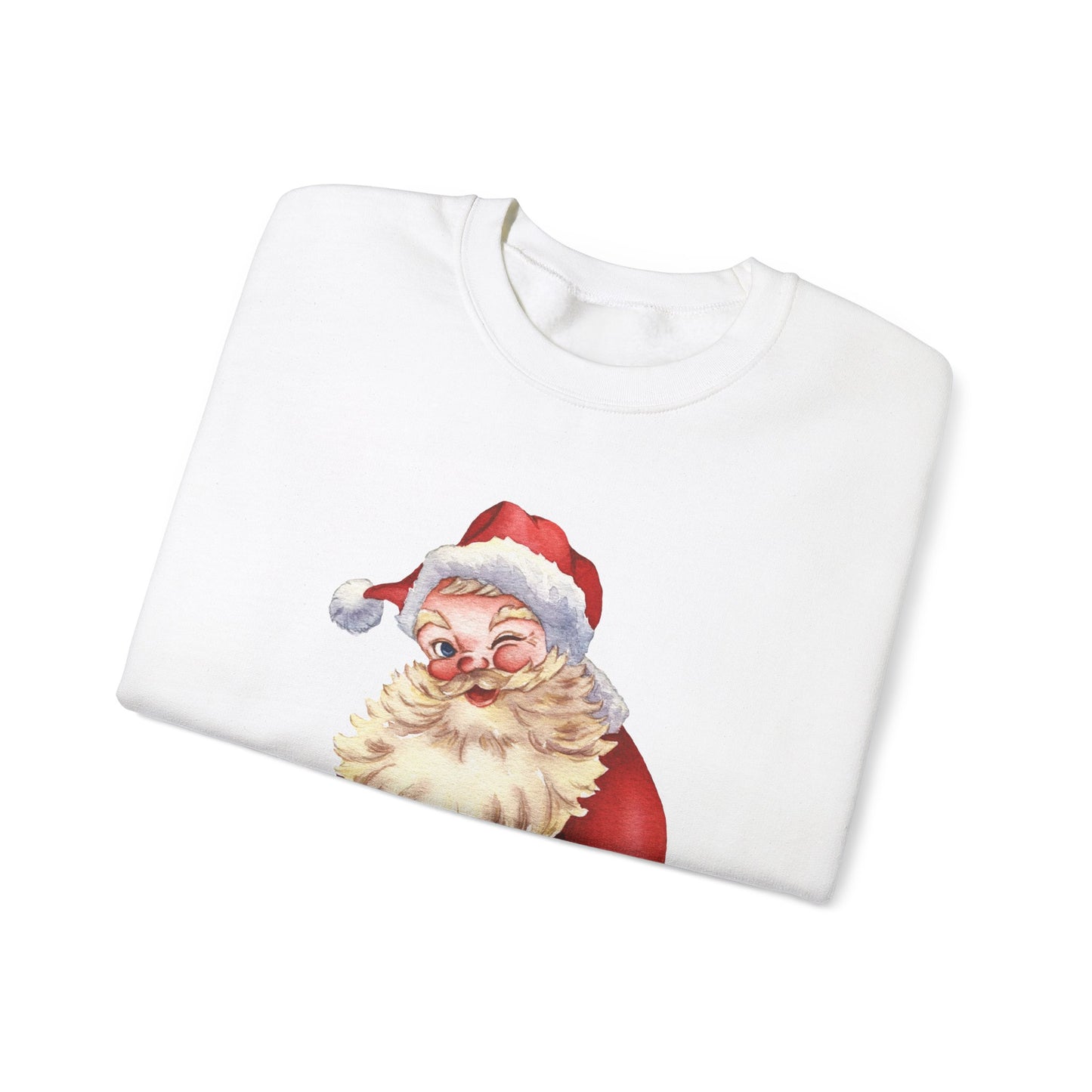 Unisex Heavy Blend Crewneck Sweatshirt Winking Santa 🎅✨❤️