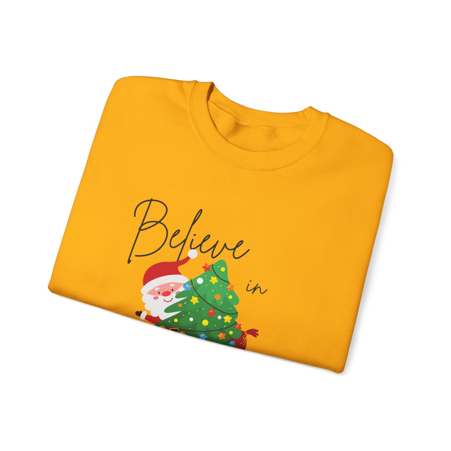 Unisex Heavy Blend Crewneck Sweatshirt Believe In Santa 🎅🎄✨