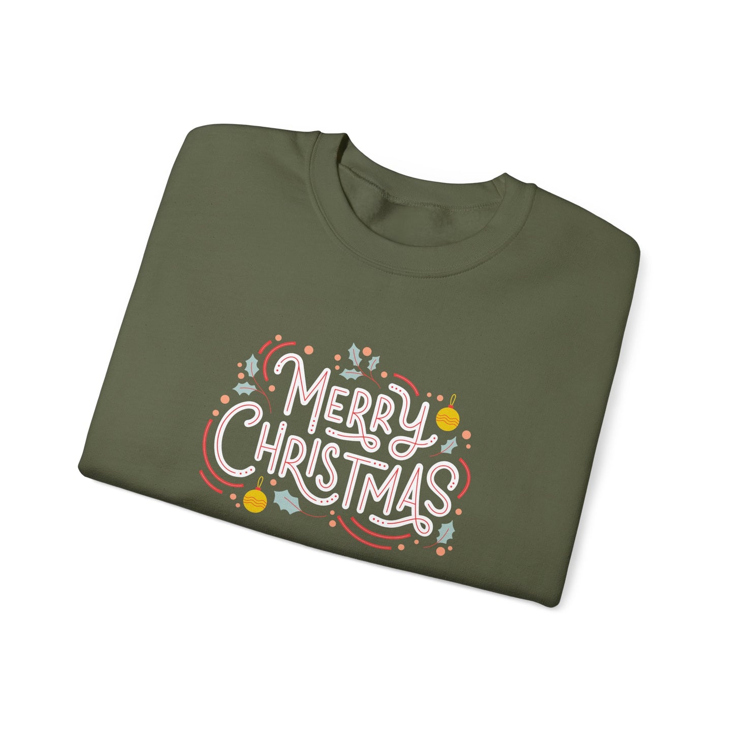 Unisex Heavy Blend Crewneck Sweatshirt Beautiful Merry Christmas Design 🎄✨