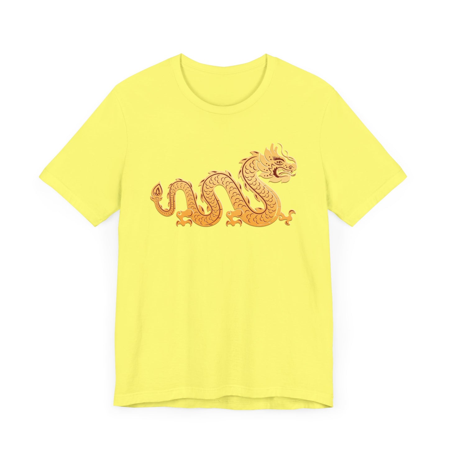 Unisex Jersey Short Sleeve Tee Dragon Magic Chinese New Year Yellow & Red