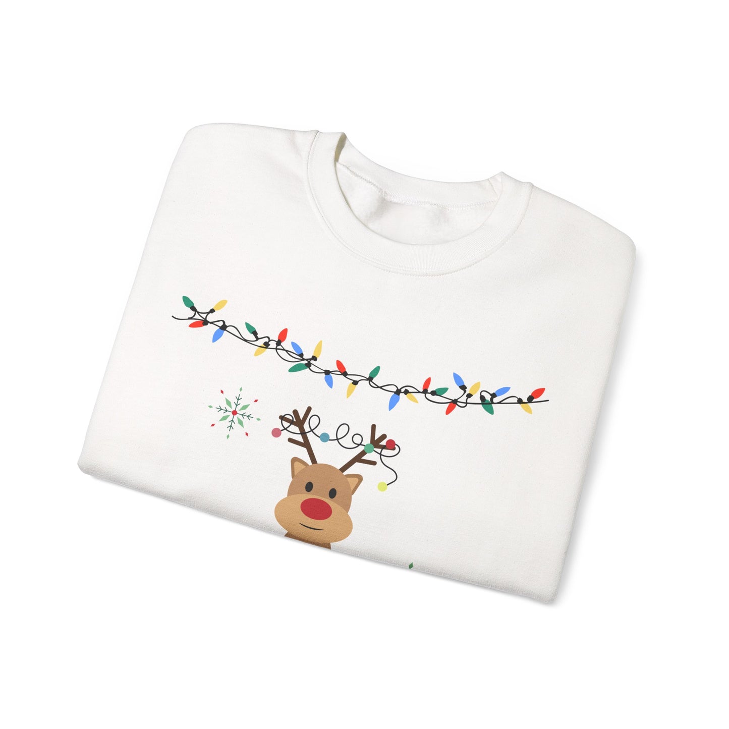 Merry Christmas Reindeer 🎄🦌✨ Unisex Heavy Blend Crewneck Sweatshirt
