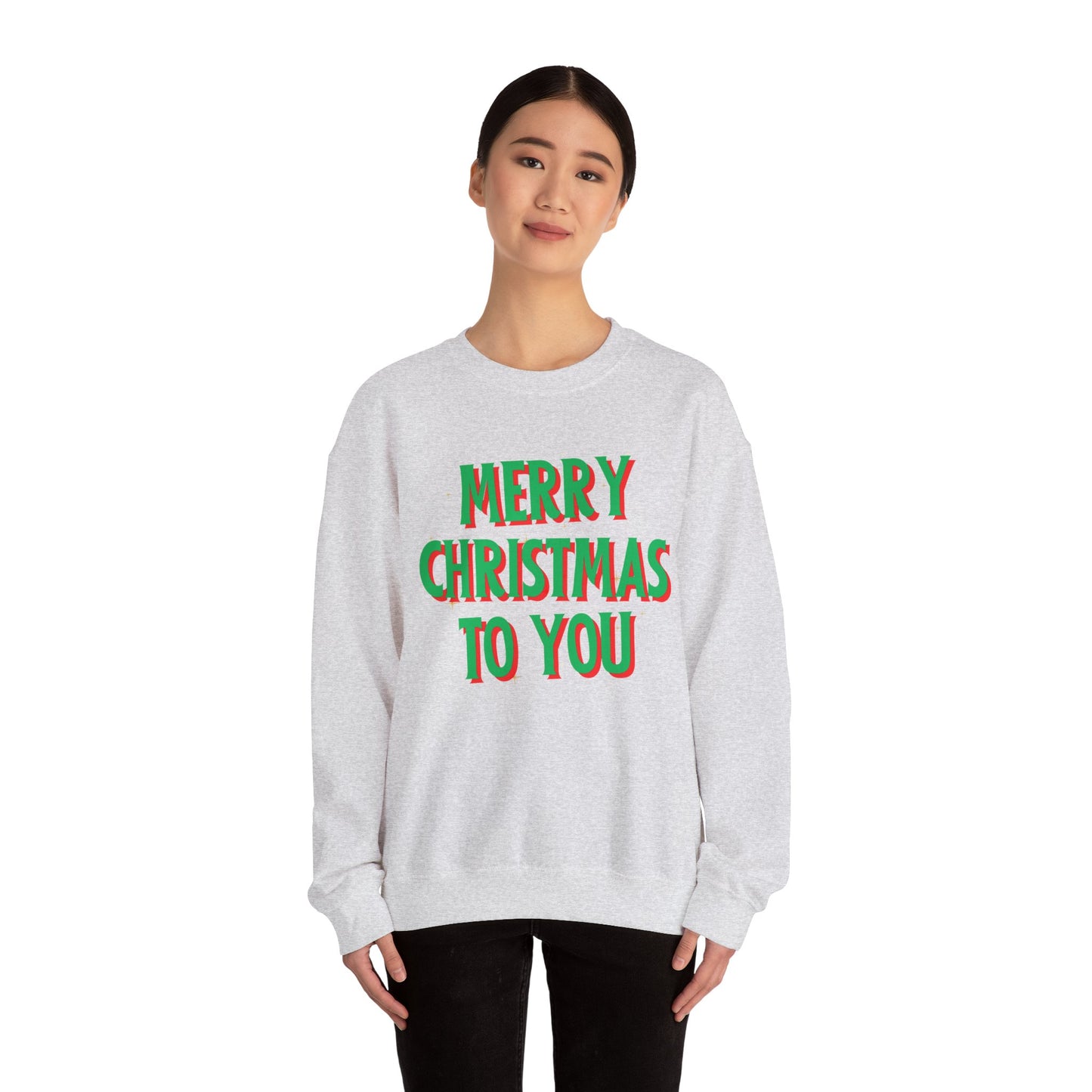 Unisex Heavy Blend Crewneck Sweatshirt Merry Christmas To You 🎄✨