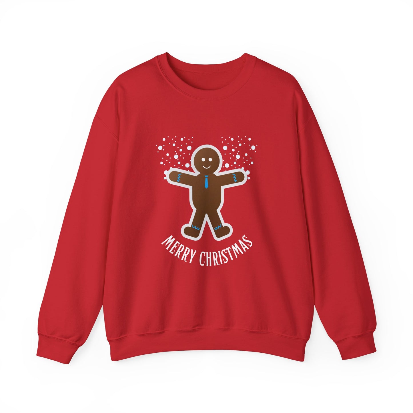 Unisex Heavy Blend Crewneck Sweatshirt Merry Christmas Happy Gingerbread Man 🎄🍪✨