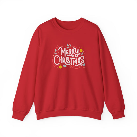 Unisex Heavy Blend Crewneck Sweatshirt Beautiful Merry Christmas Design 🎄✨