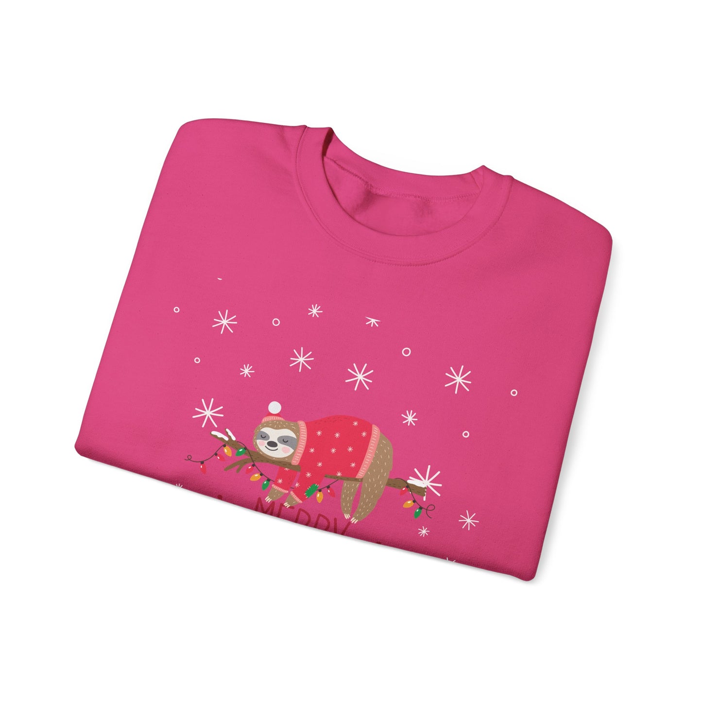 Merry Christmas Sloth 🎄🦥✨ Unisex Heavy Blend Crewneck Sweatshirt