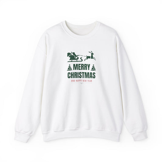 Unisex Heavy Blend Crewneck Sweatshirt Merry Christmas and Happy New Year 🎅🎄✨