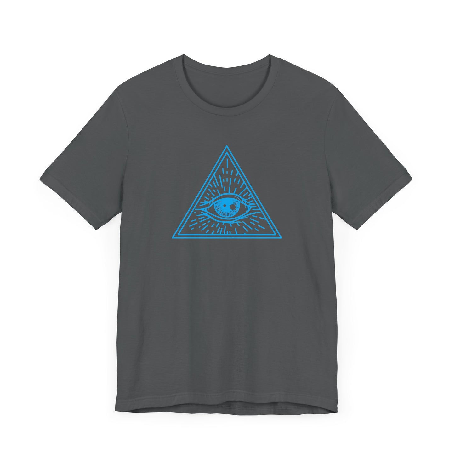 Unisex Jersey Short Sleeve Tee "Eye of Providence" All Seeing Eye Blue Print