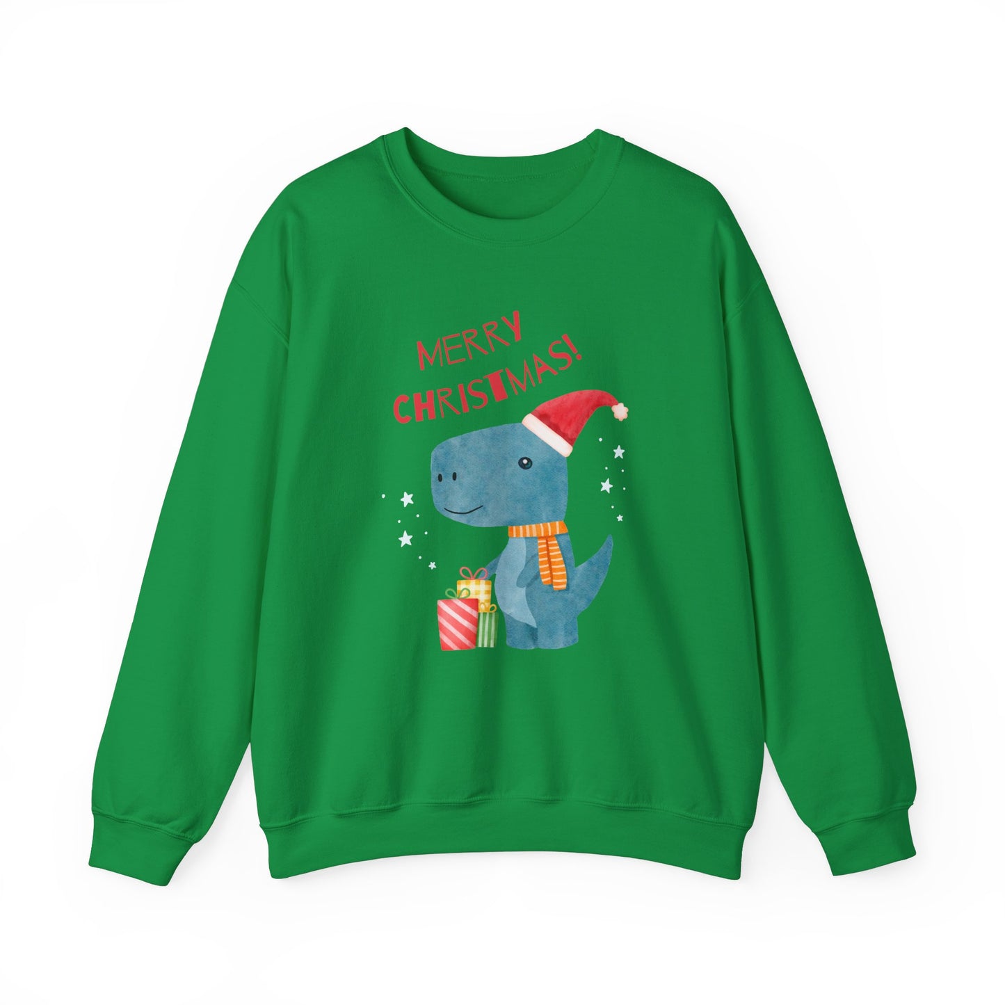 Unisex Heavy Blend Crewneck Sweatshirt Merry Christmas Dino 🎄🦖🎁