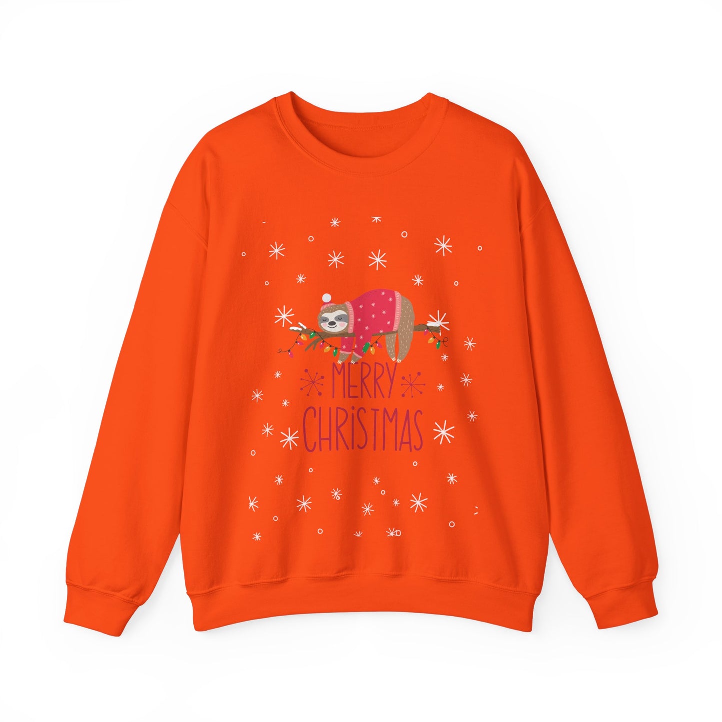 Merry Christmas Sloth 🎄🦥✨ Unisex Heavy Blend Crewneck Sweatshirt