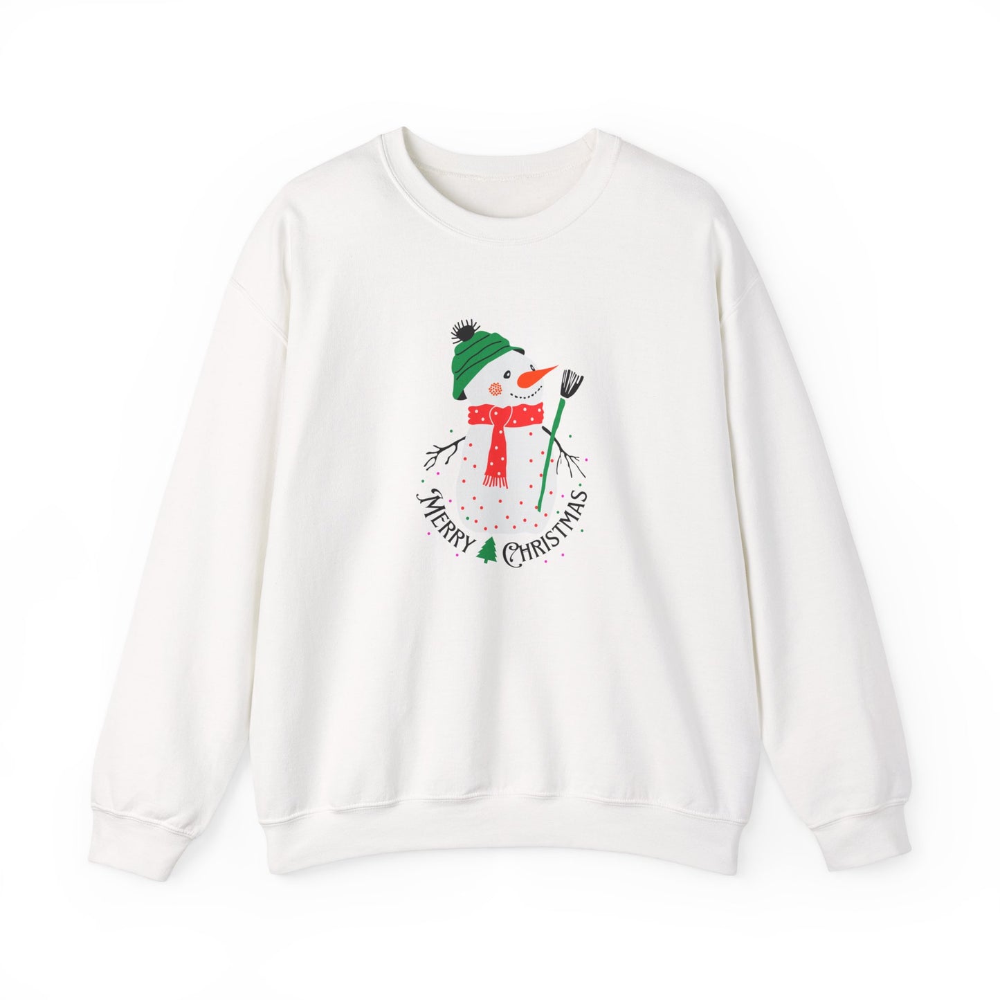 Merry Christmas Snowman ⛄🎄✨ Unisex Heavy Blend Crewneck Sweatshirt