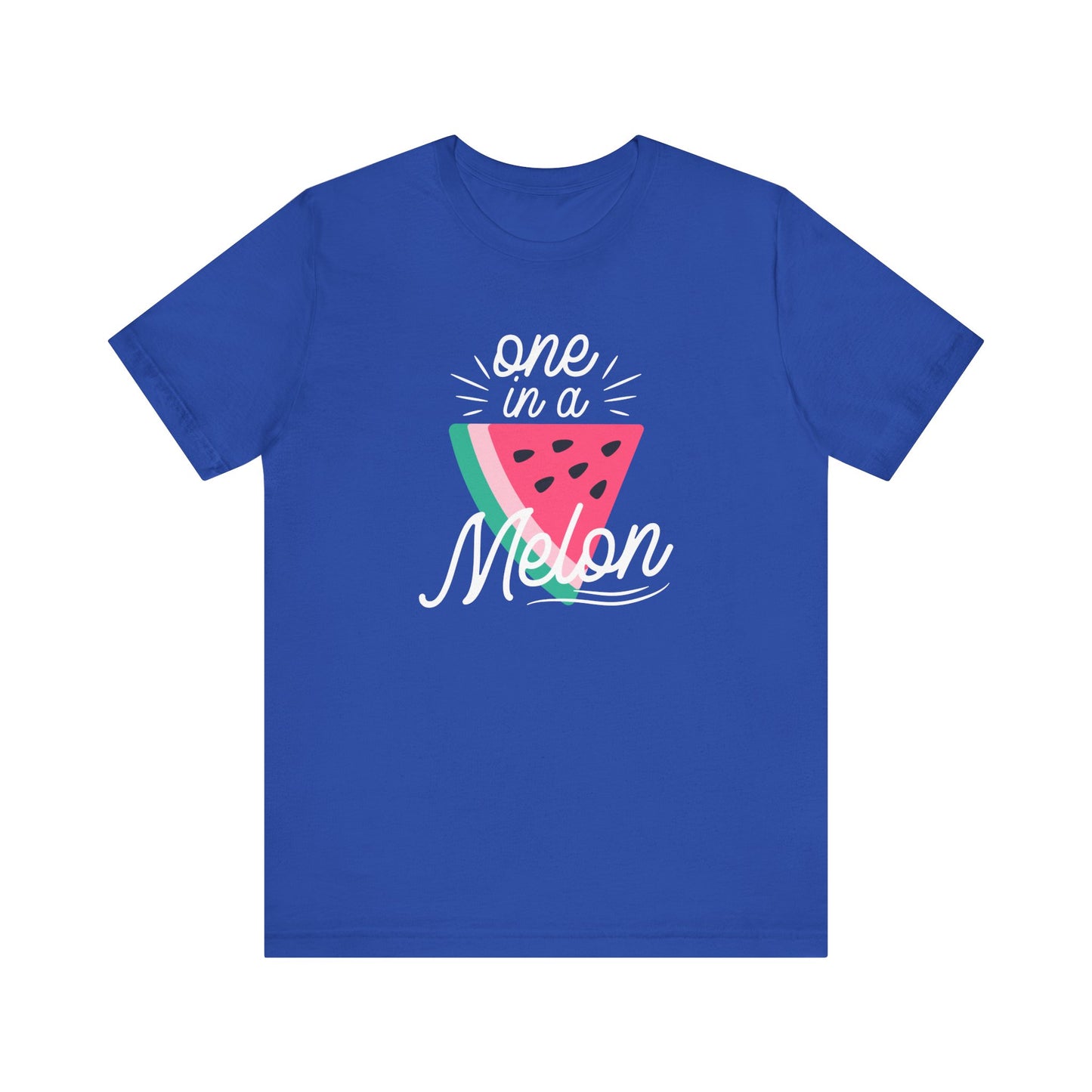 Unisex Jersey Short Sleeve Tee "One In A Melon" Watermelon Print