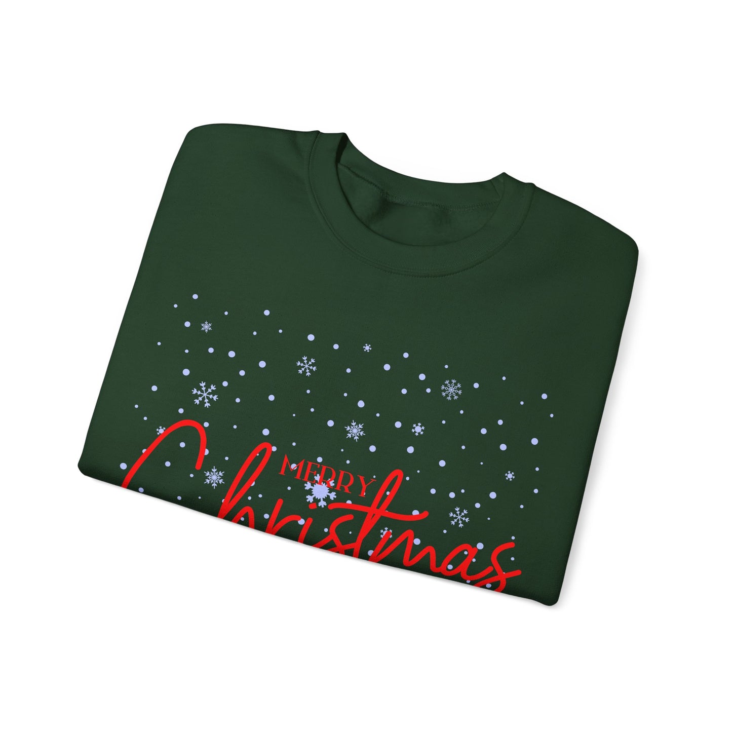 Unisex Heavy Blend Crewneck Sweatshirt Merry Christmas Snowflakes ❄️🎄✨