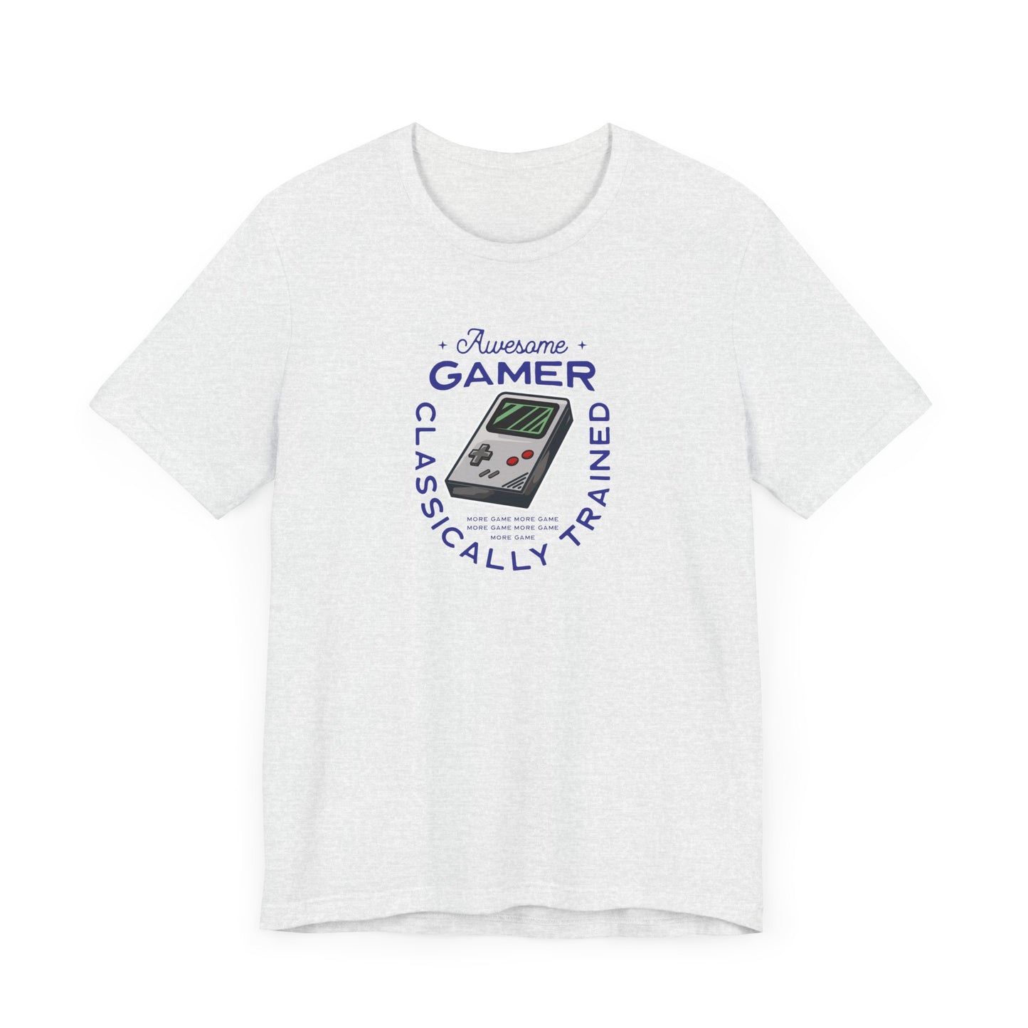 Unisex Jersey Short Sleeve Tee Awesome Gamer Classically Trained Navy Print