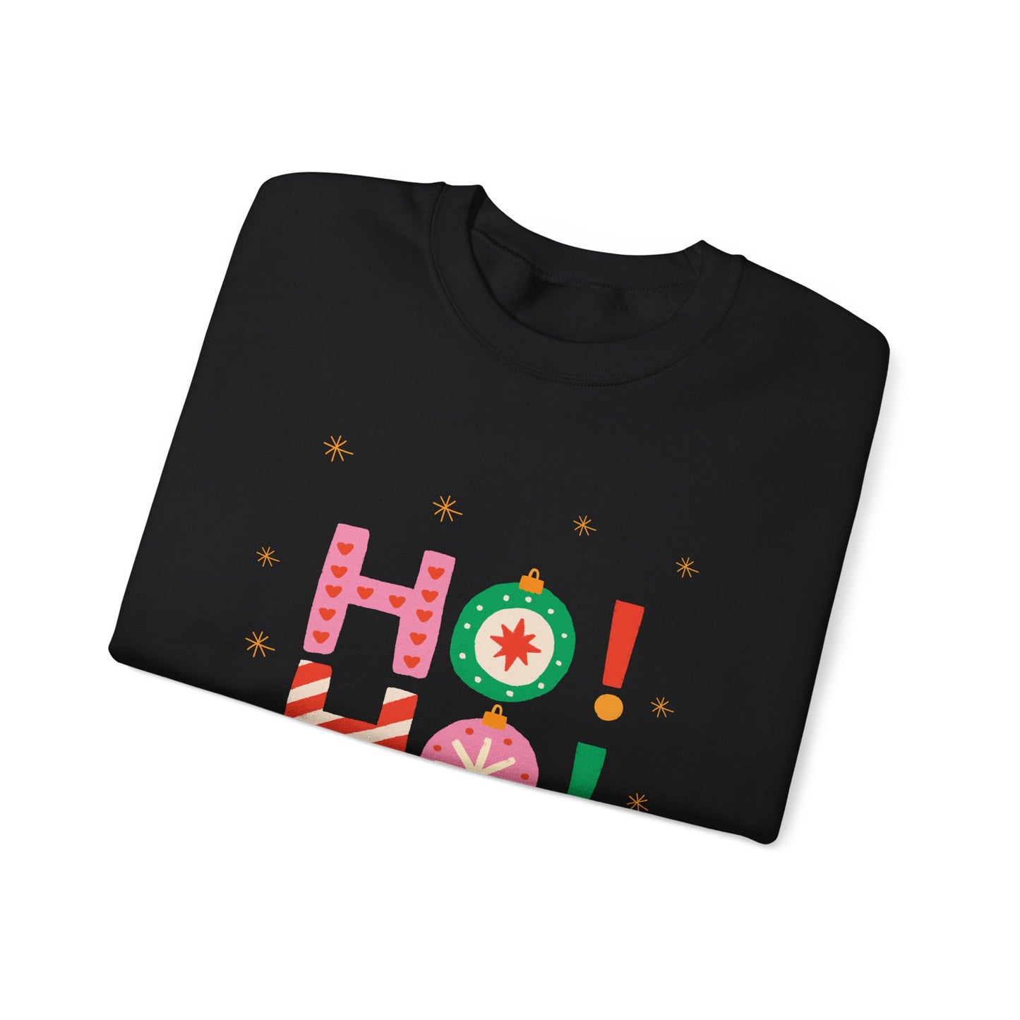 Unisex Heavy Blend Crewneck Sweatshirt Colorful Ho Ho Ho version 1 🎅✨