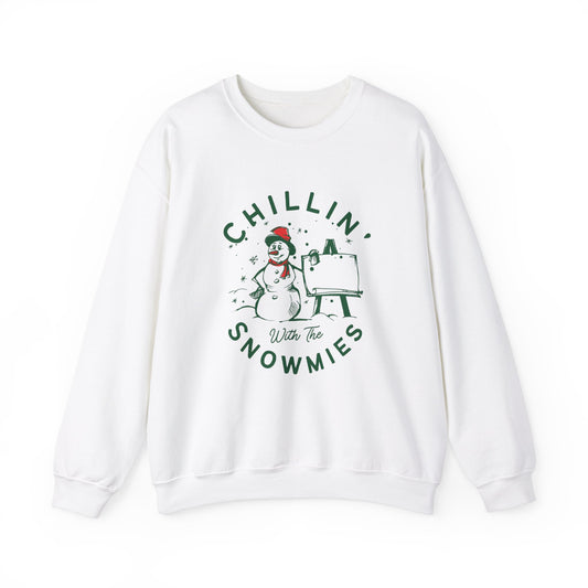 Unisex Heavy Blend Crewneck Sweatshirt Chillin' With The Snowmies ⛄️❄️😂