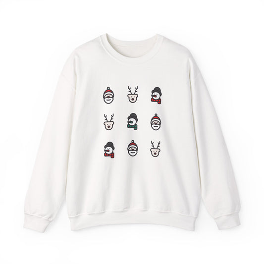 Christmas Icons Grid 🎄✨ Unisex Heavy Blend Crewneck Sweatshirt