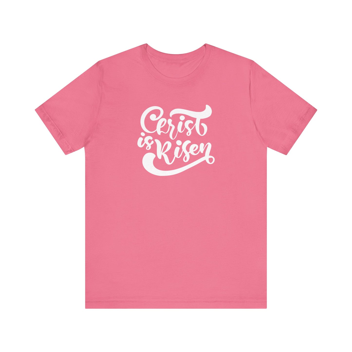 Christ is Risen White Print Unisex Jersey Short Sleeve Tee