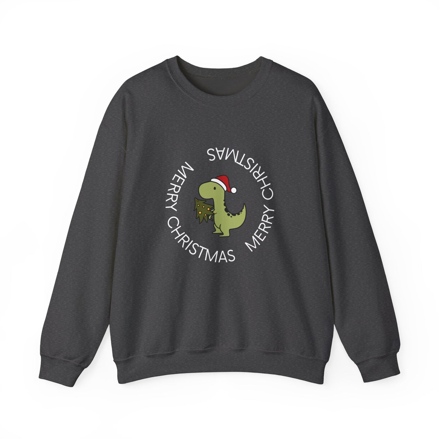 Dino-Merry Christmas 🎄🦖🎅 Unisex Heavy Blend Crewneck Sweatshirt