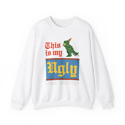 Unisex Heavy Blend Crewneck Sweatshirt This Is My Ugly Xmas Sweater 🦖🎅✨