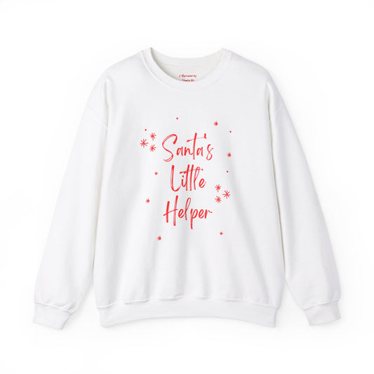 Unisex Heavy Blend Crewneck Sweatshirt Santa's Little Helper with Snowflakes 🎅❄️✨