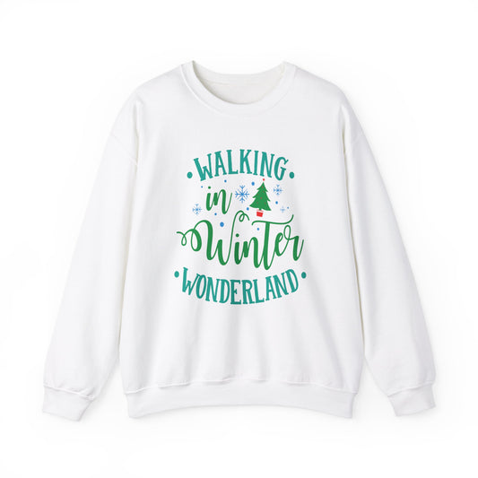 Unisex Heavy Blend Crewneck Sweatshirt Walking In Winter Wonderland ❄️🎶✨