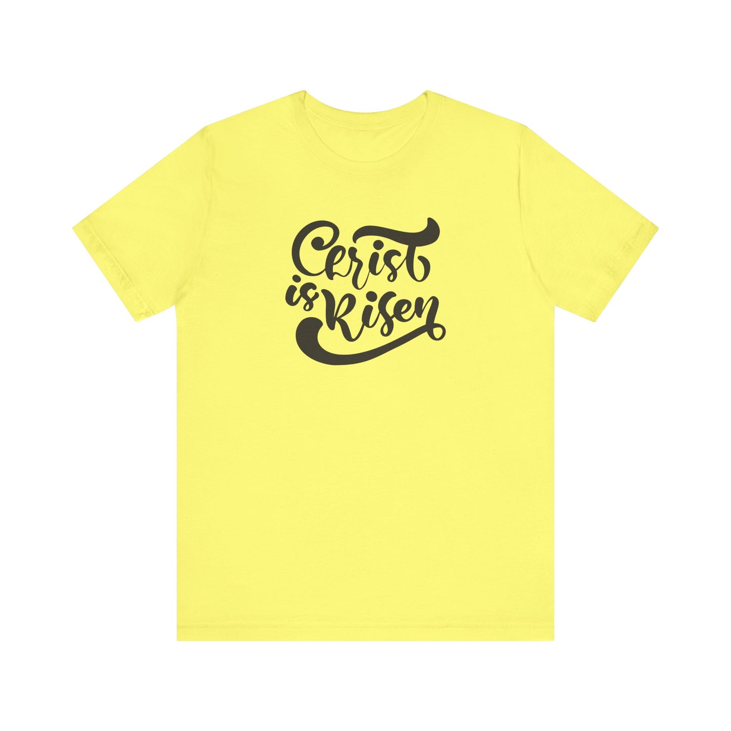 Christ is Risen Black Print Unisex Jersey Short Sleeve Tee