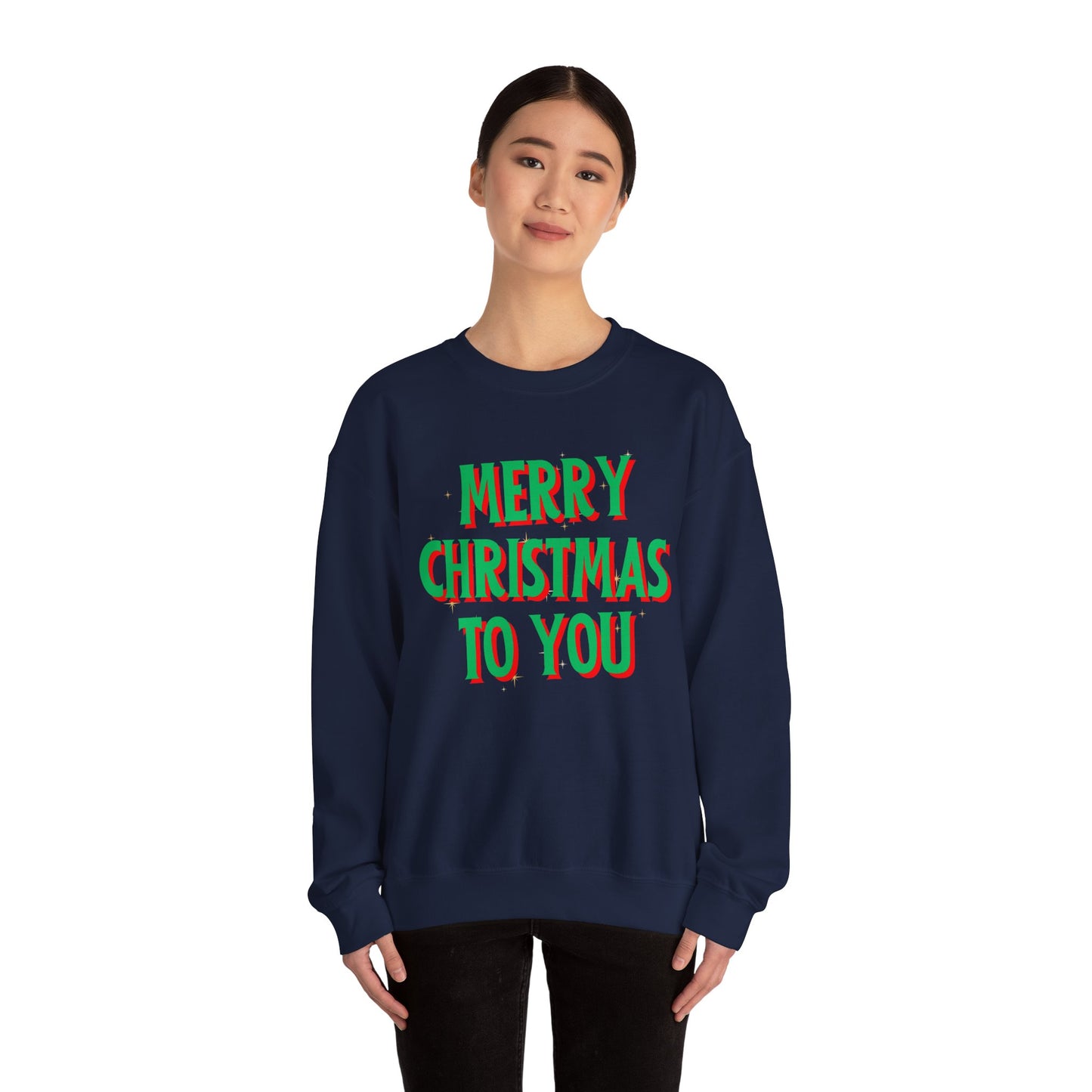 Unisex Heavy Blend Crewneck Sweatshirt Merry Christmas To You 🎄✨