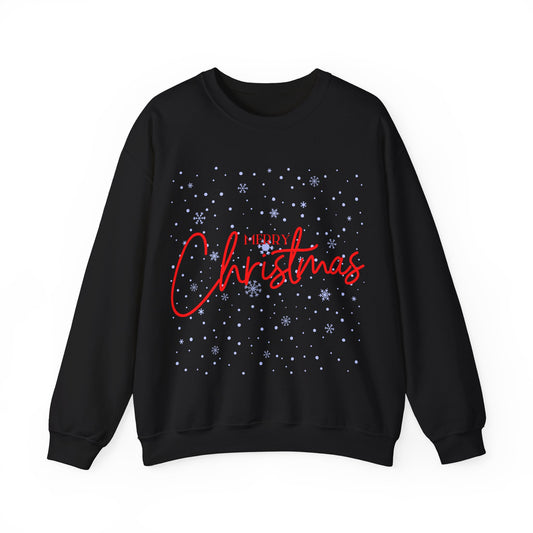 Merry Christmas Snowflakes ❄️🎄✨ Unisex Heavy Blend Crewneck Sweatshirt