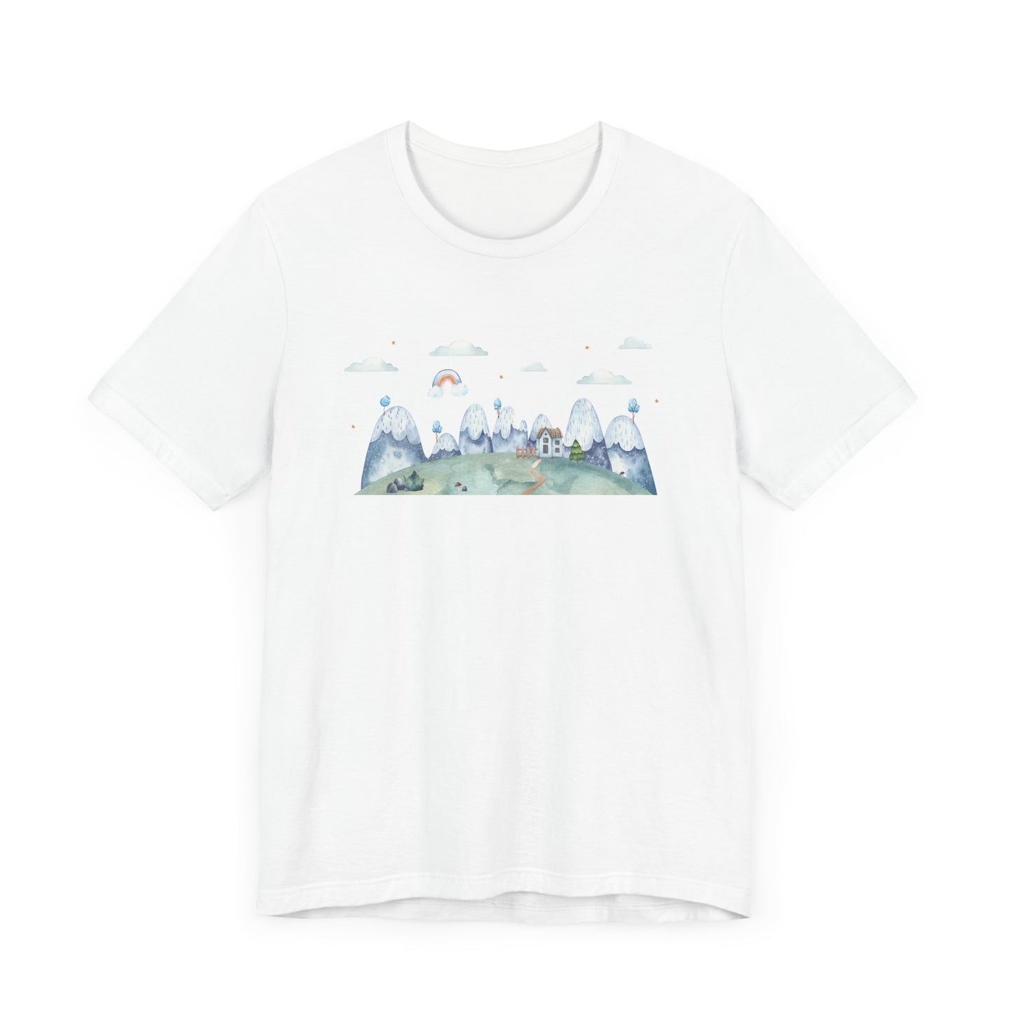 Unisex Jersey Short Sleeve Tee House on a Winter Hill