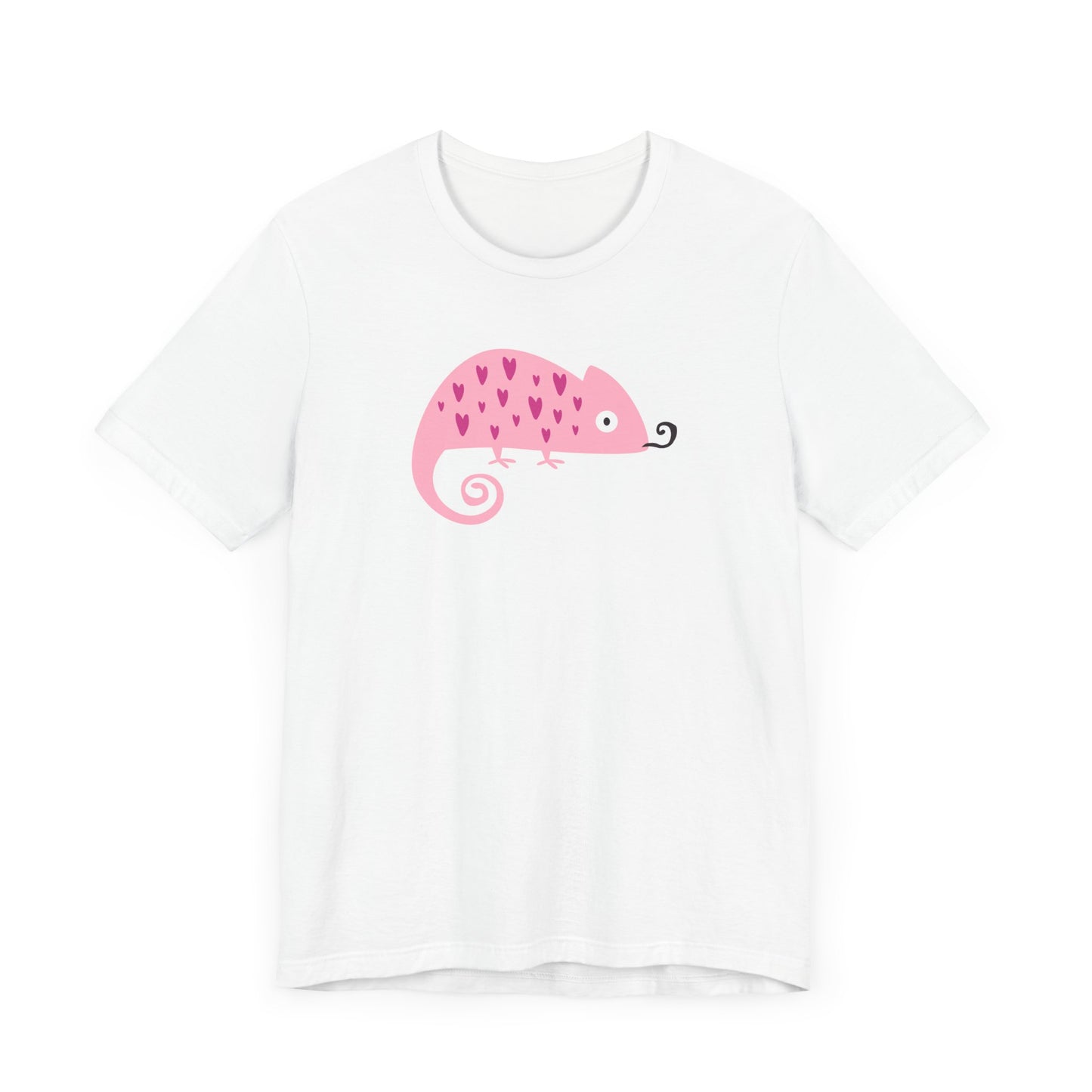 Unisex Jersey Short Sleeve Tee Pink Chameleon Love Heartfelt Charm