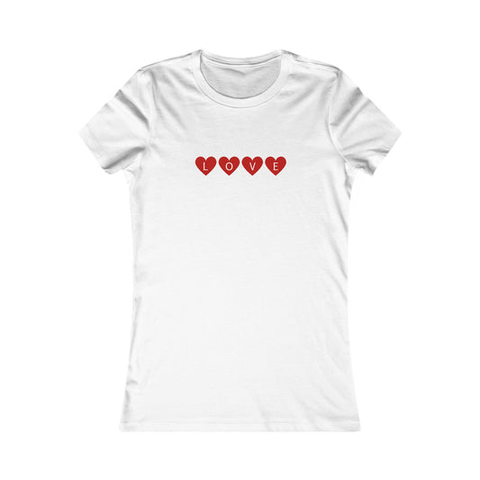 Love Hearts Women's Tee - Cute & Casual Valentine's Day Top