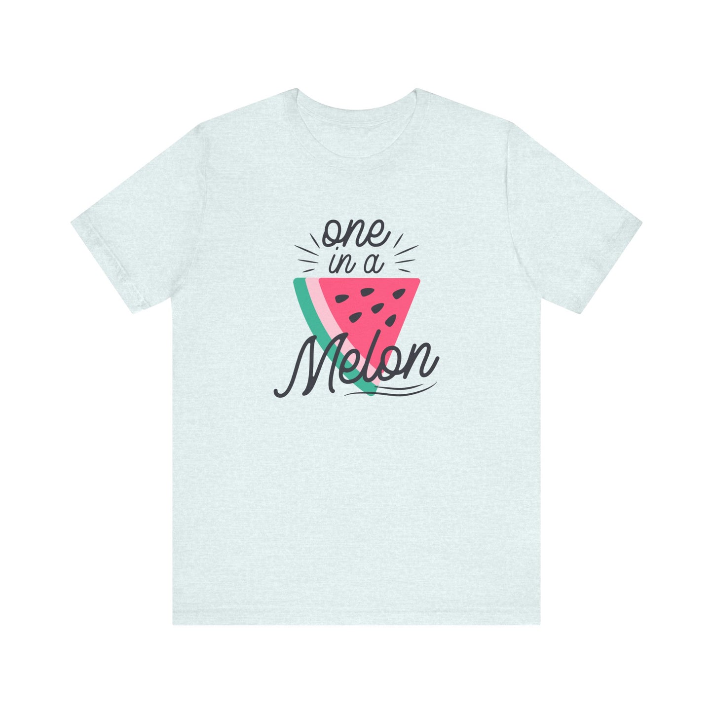 Unisex Jersey Short Sleeve Tee Soft Cotton "One In A Melon" Watermelon Print