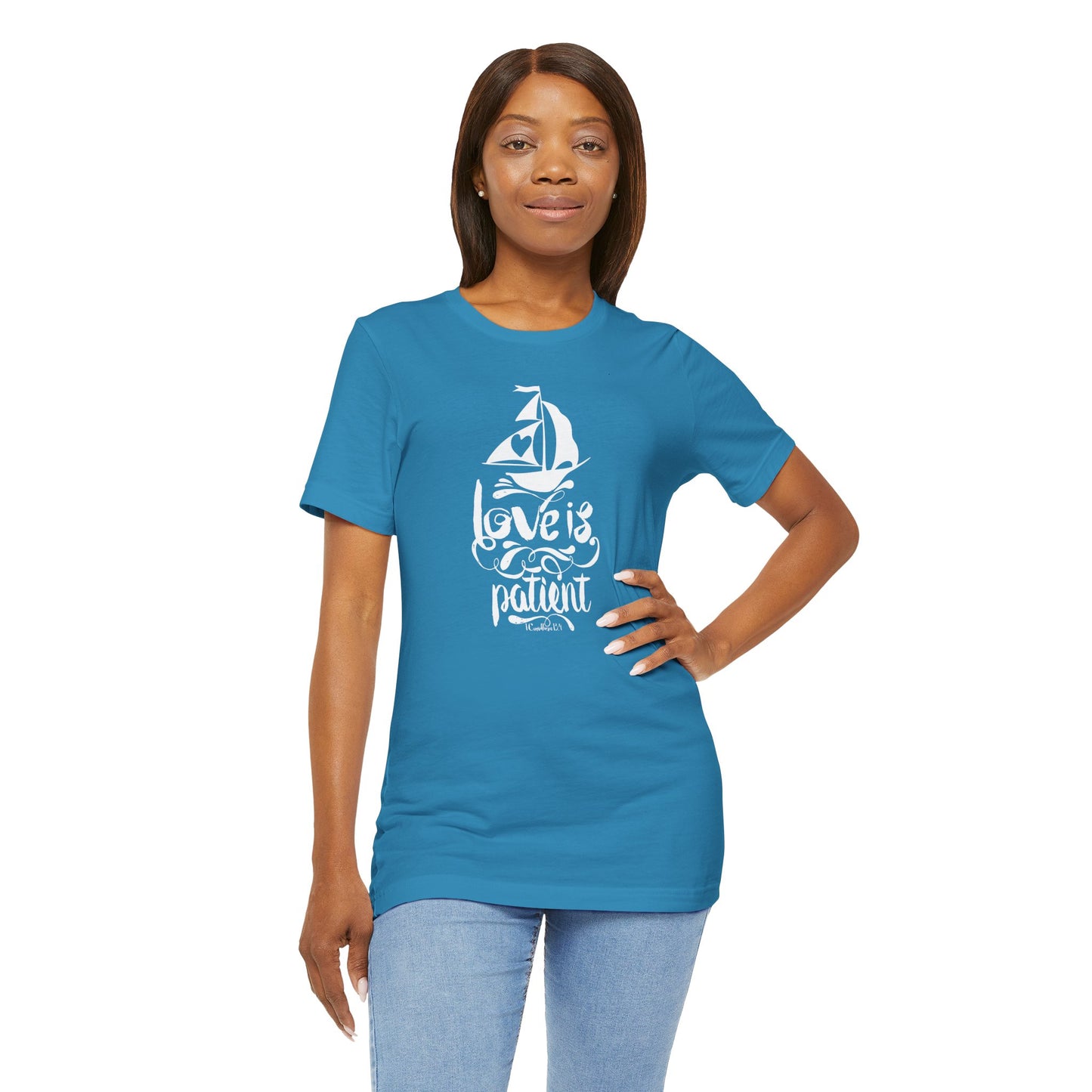 Love Is Patient Corinthians 13:4 Unisex Jersey Short Sleeve Tee