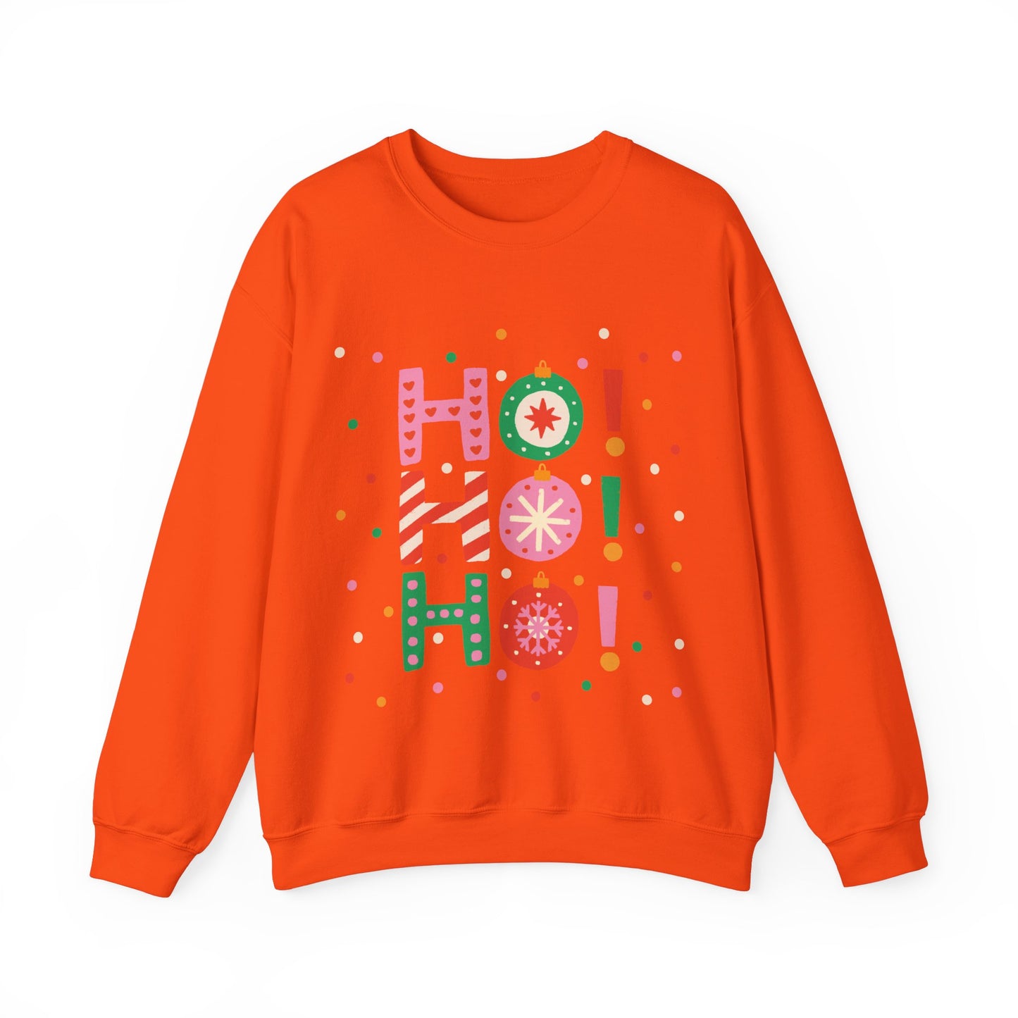 Unisex Heavy Blend Crewneck Sweatshirt Colorful Ho Ho Ho version 2 🎅✨