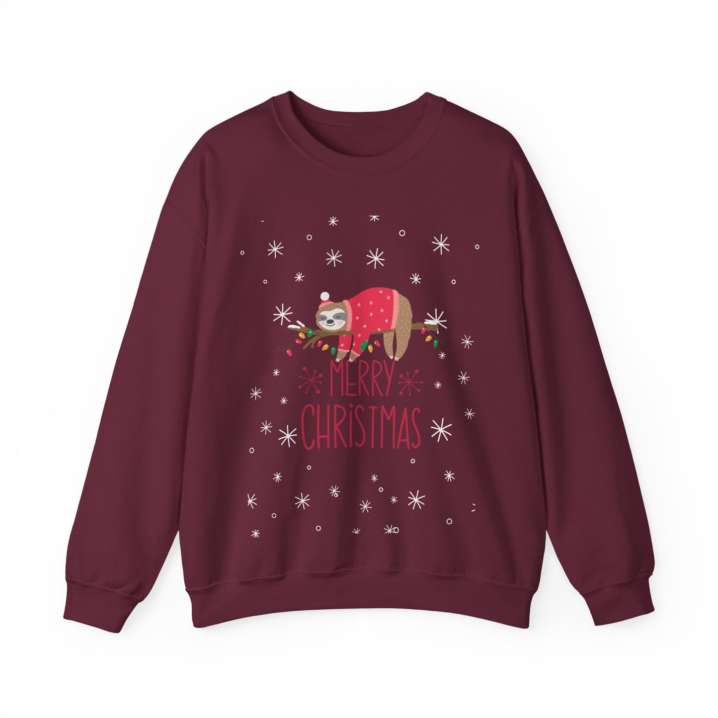 Merry Christmas Sloth 🎄🦥✨ Unisex Heavy Blend Crewneck Sweatshirt