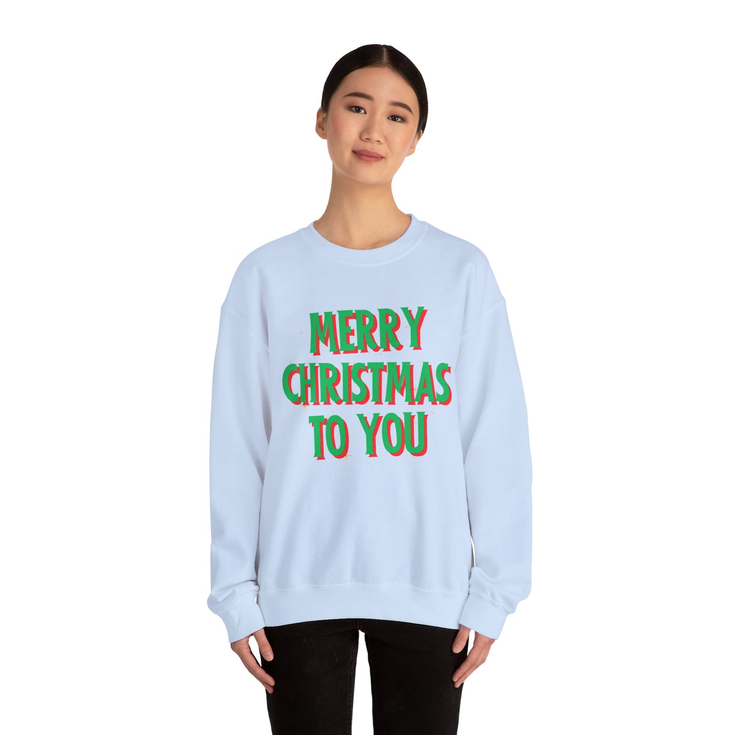 Unisex Heavy Blend Crewneck Sweatshirt Merry Christmas To You 🎄✨